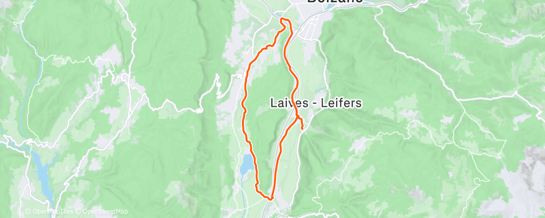 Map of the activity, Pedalata dell'ora di pranzo