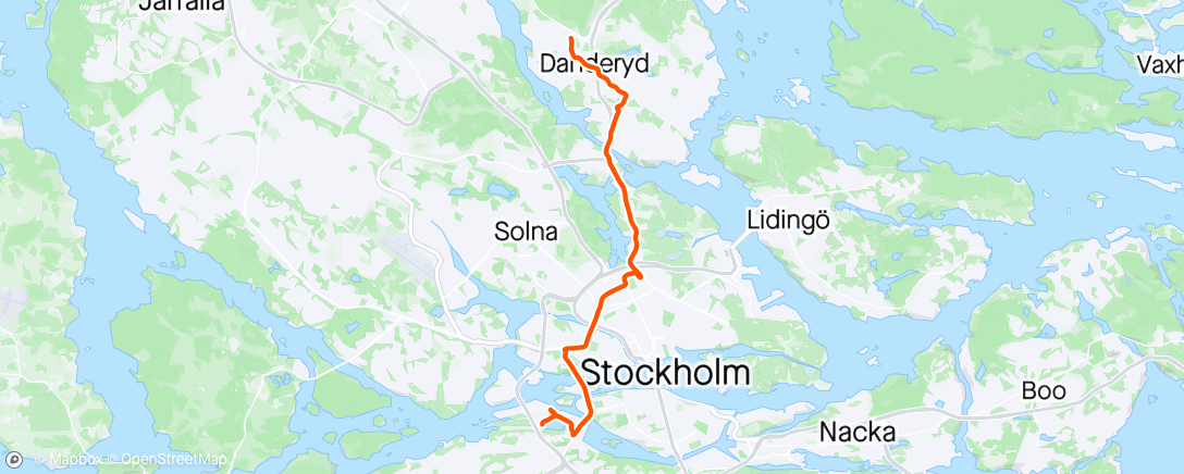 Map of the activity, Damtrallan från sommarfesten Vinterviken