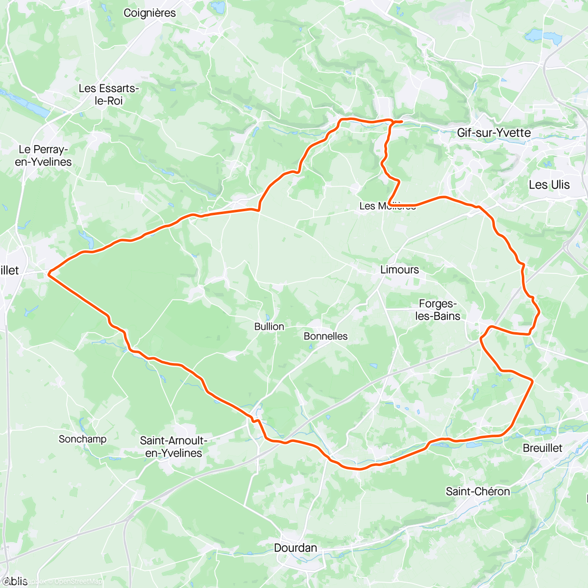 Map of the activity, Sortie en Vallée avec le gars PE ! 😍😜🚴🚴