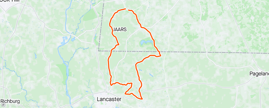 Map of the activity, Monday Morning Ride