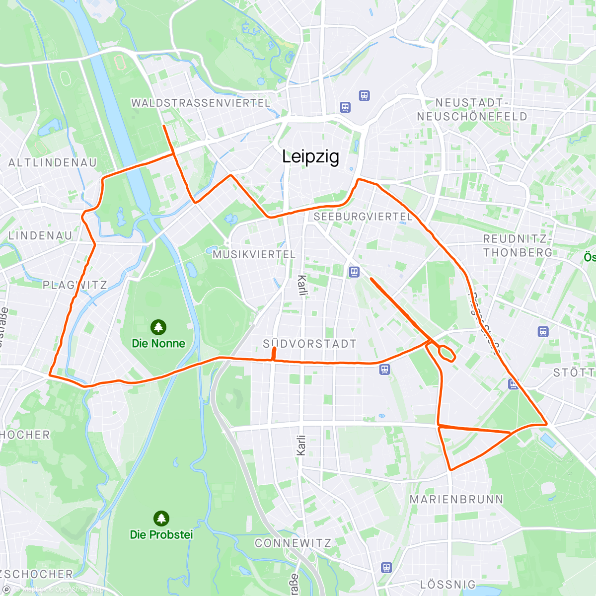 Map of the activity, Halbmarathon beim 46. Leipziger Marathon 🏃🏻‍♂️