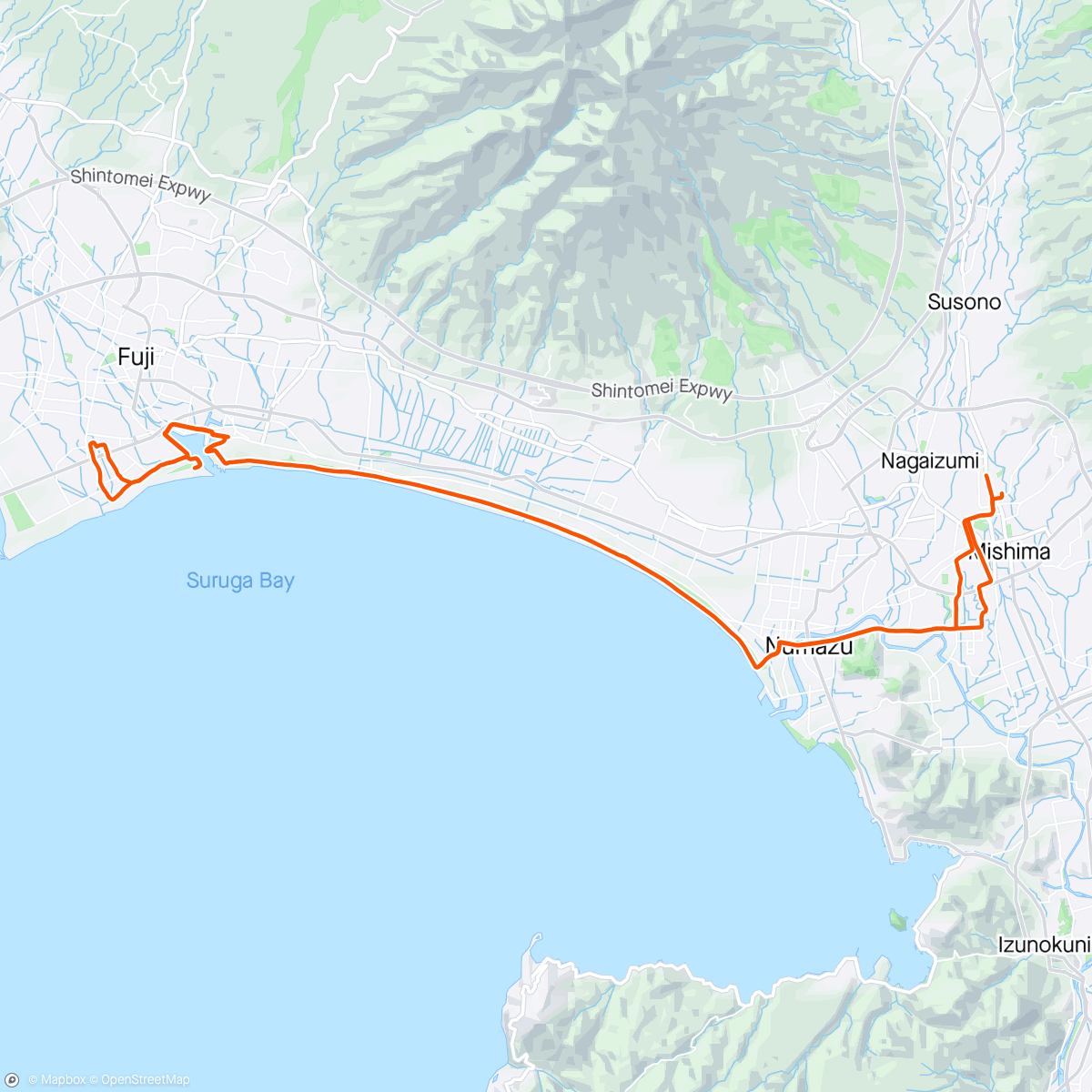 Mapa da atividade, 富士往復70km