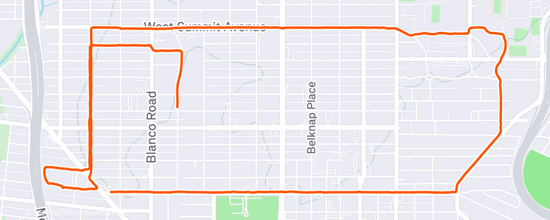 Map of the activity, Morning Run