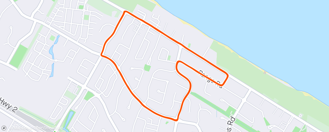 Map of the activity, Laps in Papamoa