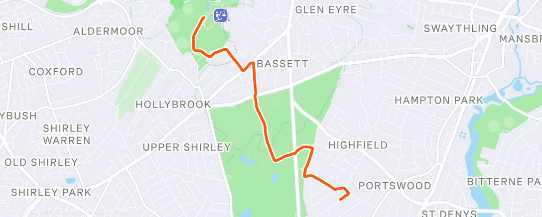 Map of the activity, Lunch Run