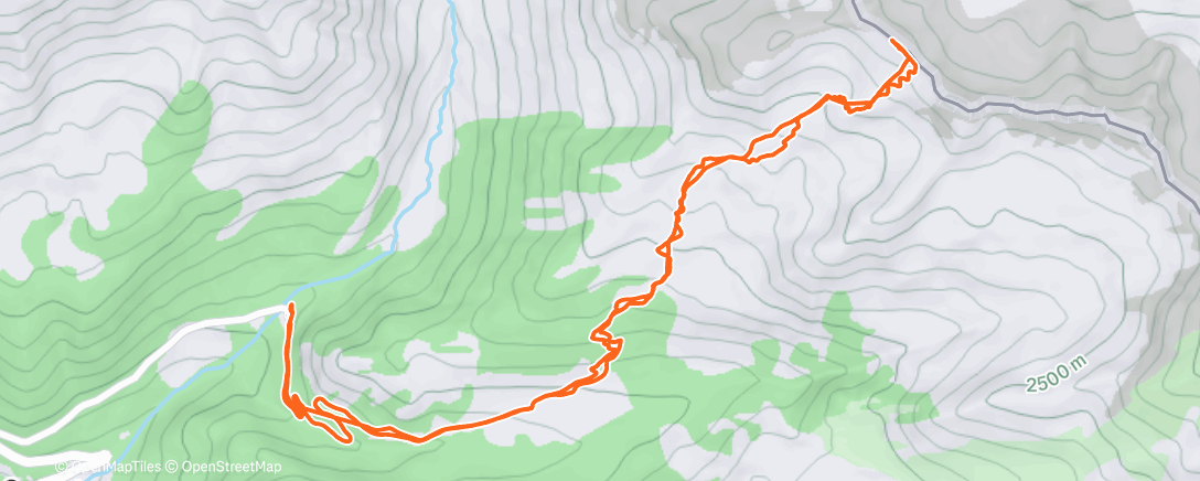 Map of the activity, Esquí de montaña matutino