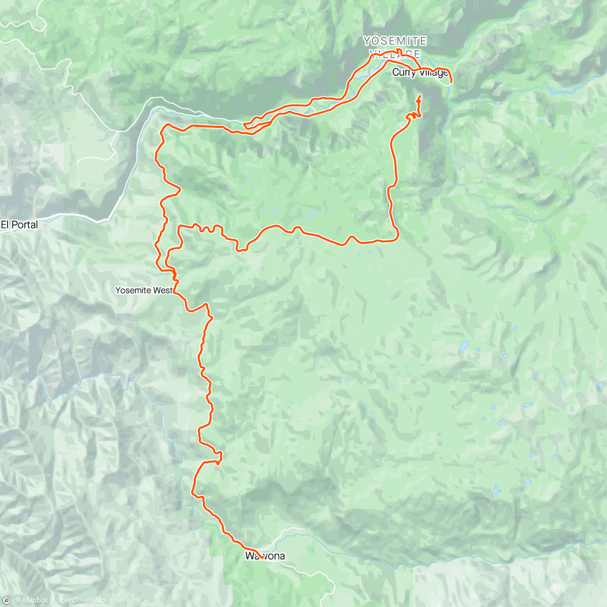Map of the activity, I ❤️ Yosemite