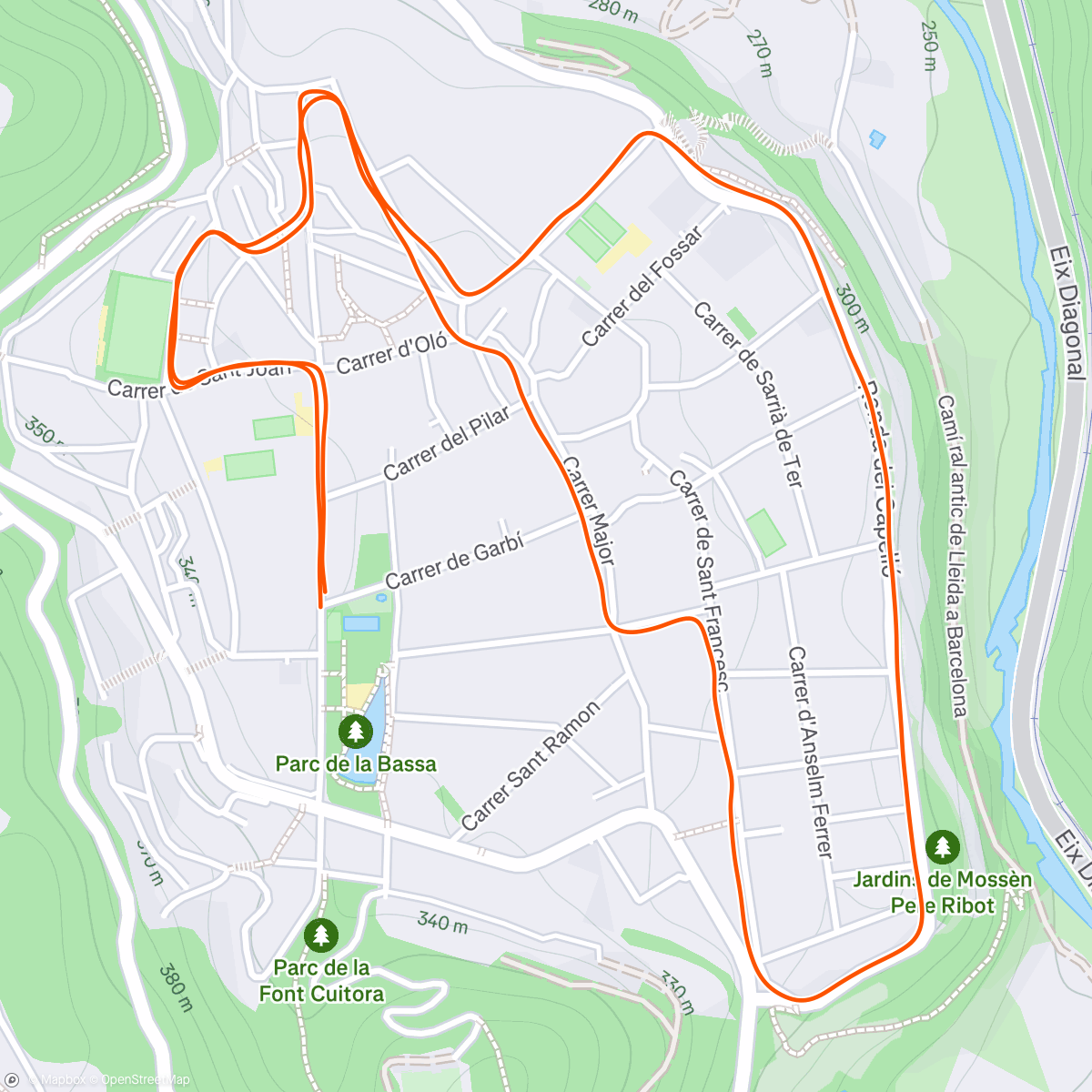 Map of the activity, Gall d'Indi 2025