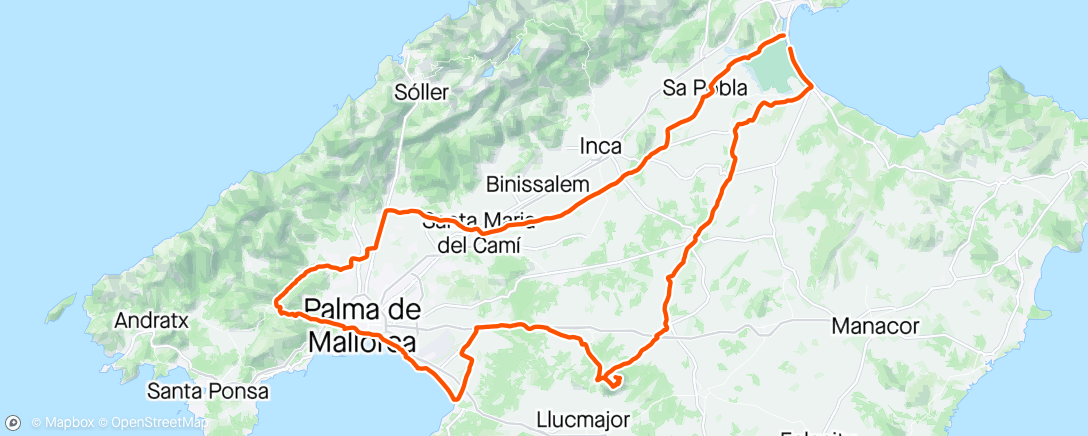 Map of the activity, Puig de Randa, Bierkönig, Coll des Vent