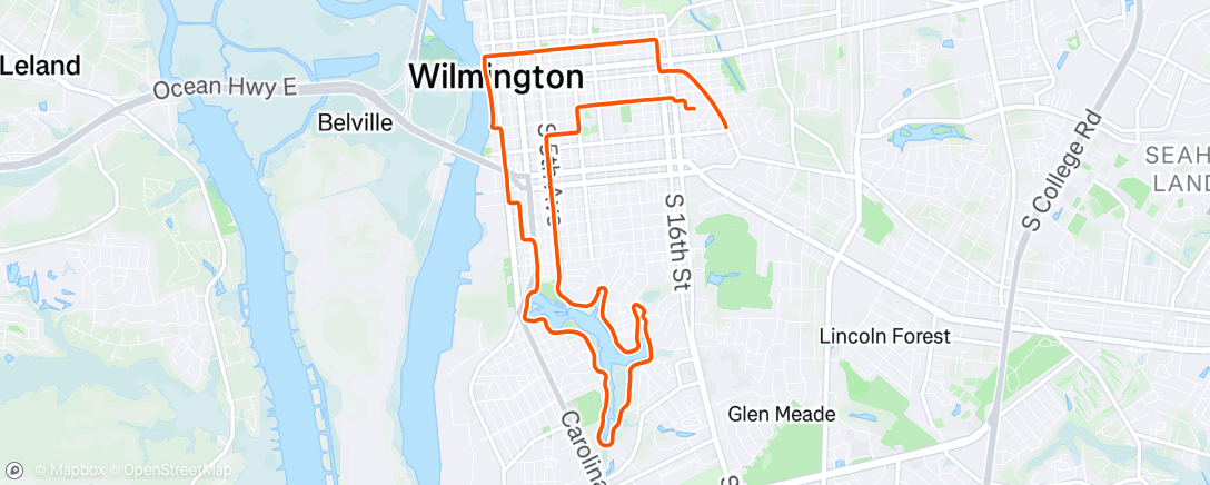 Map of the activity, Morning Run