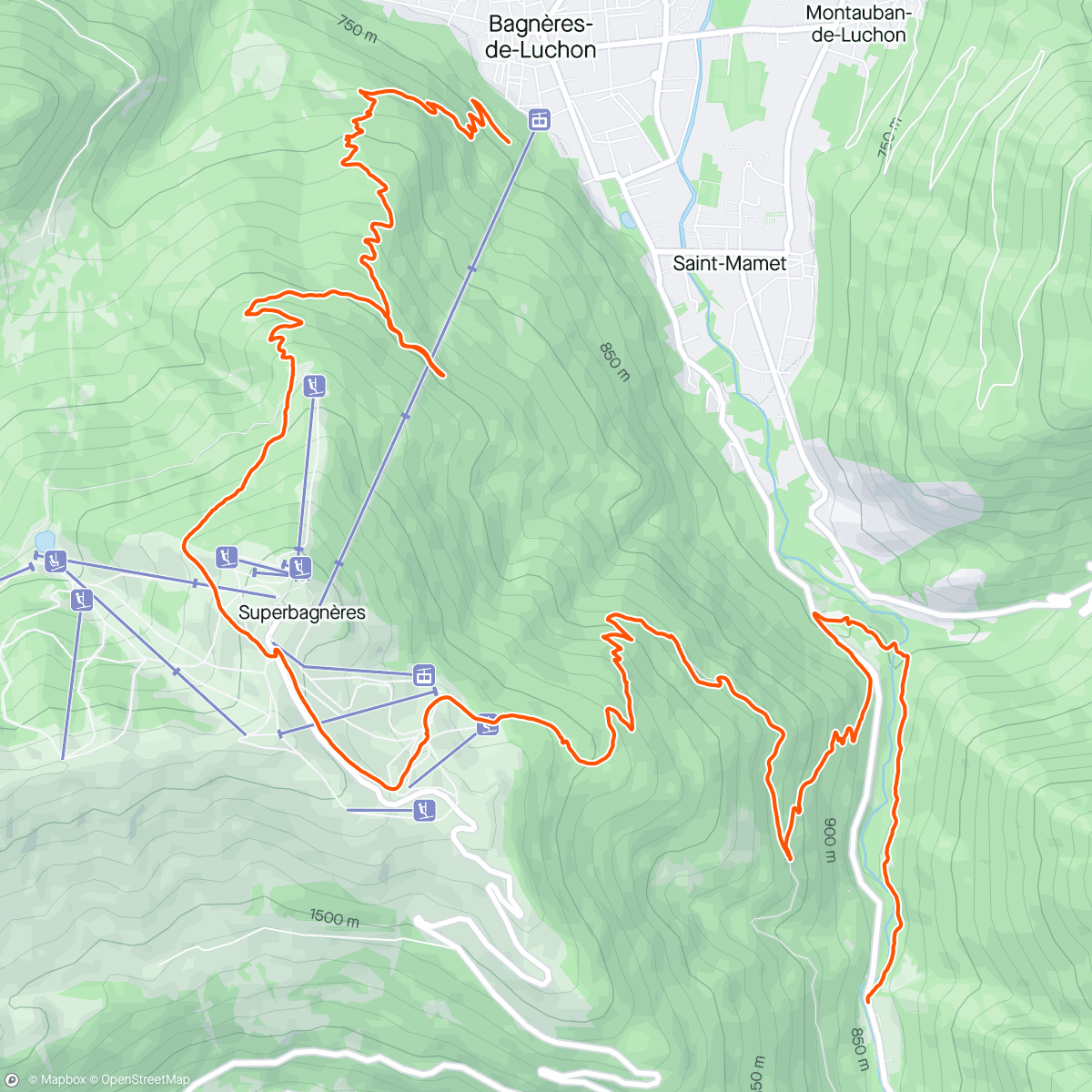 Karte der Aktivität „Trail dans l'après-midi”