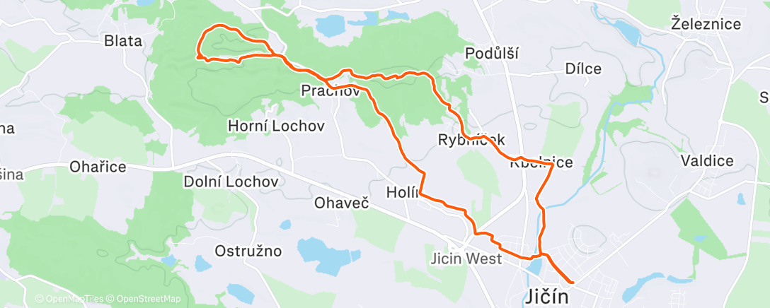 Map of the activity, Morning Run