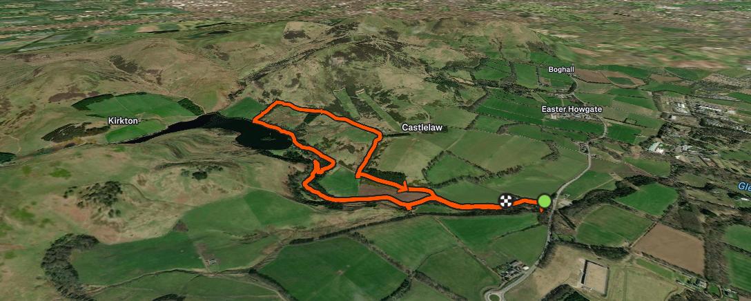 Map of the activity, Family Pentlands walk