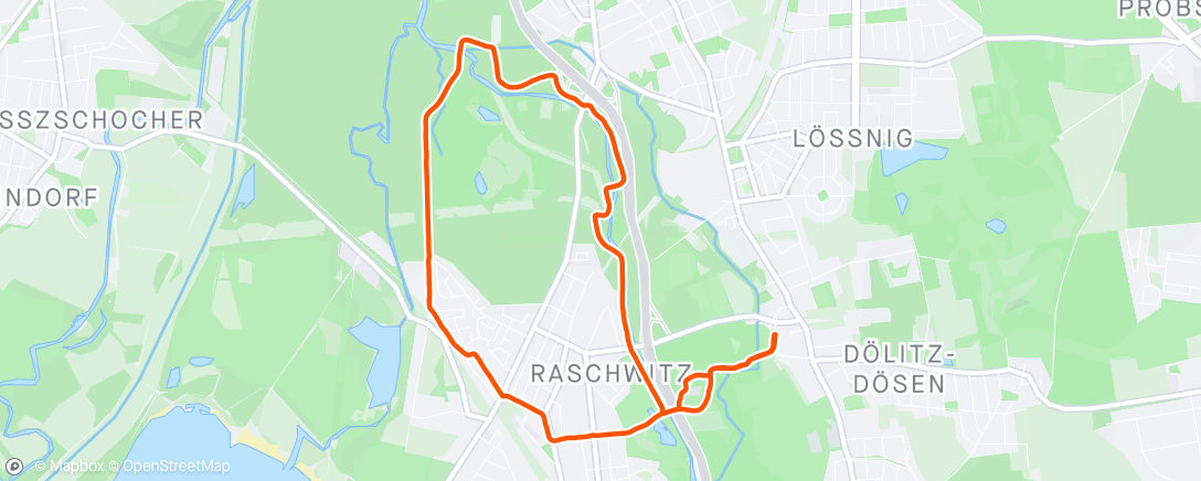 Map of the activity, Grundlagenlauf mit kurzen Sprints