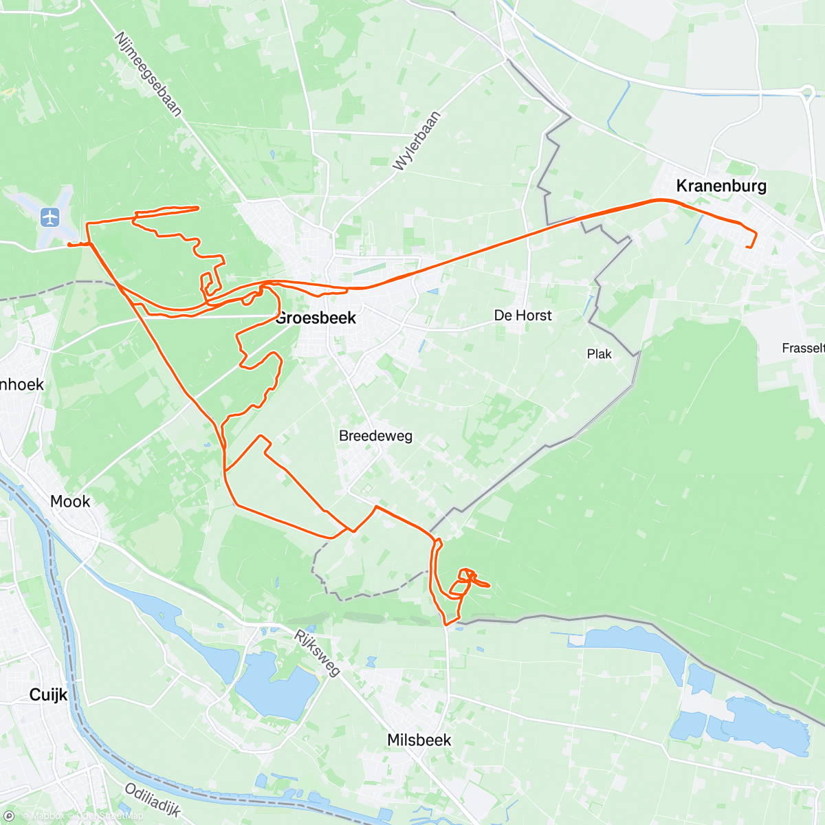 Map of the activity, Beetje route beetje Diepe
