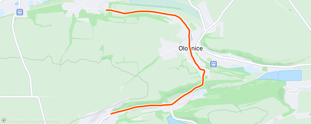 Map of the activity, Afternoon Run