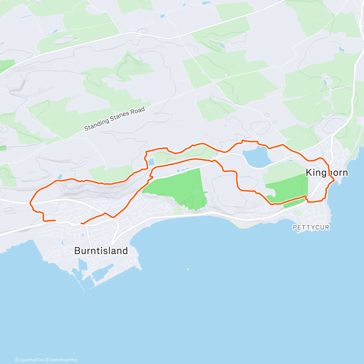 Map of the activity, Afternoon Run