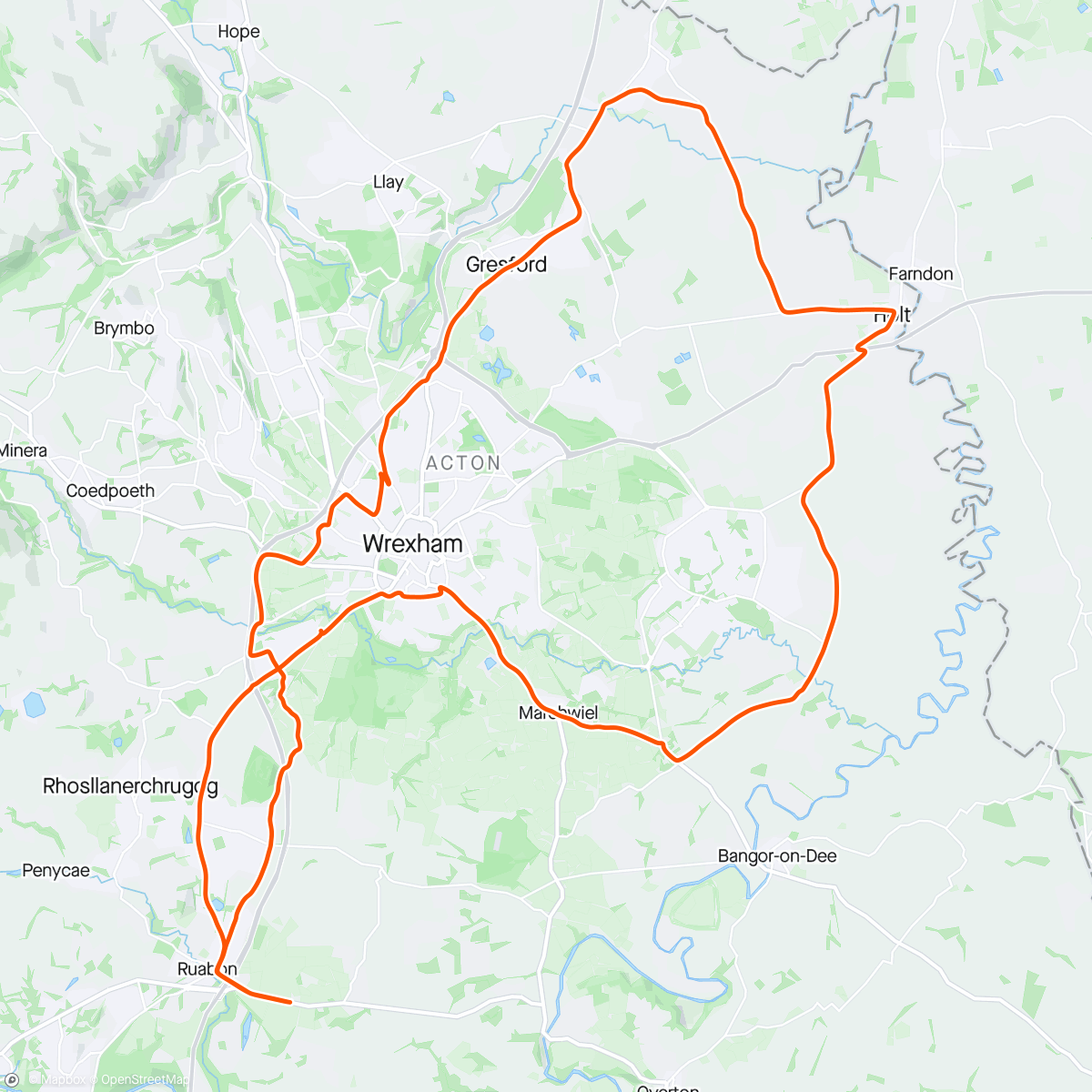 Map of the activity, Chatty ride