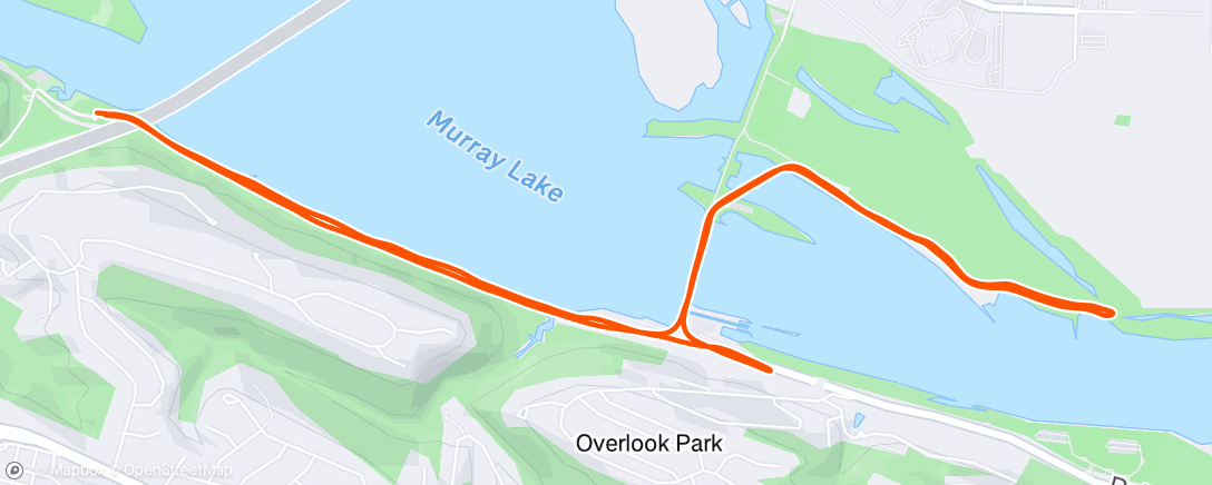 Map of the activity, Afternoon Run