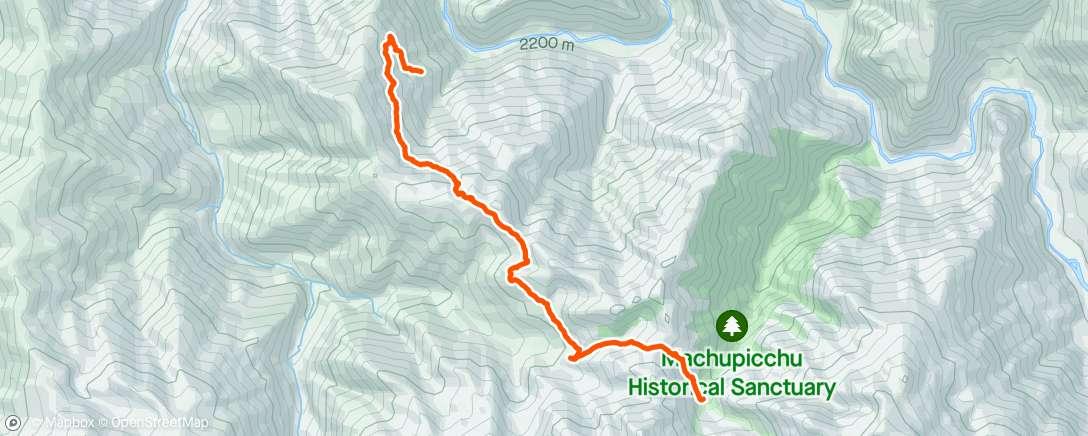 Map of the activity, Inca trail day three - Pacaymayu - Winaywayna