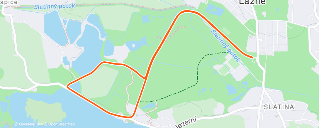 Map of the activity, Vánoční běh - testík