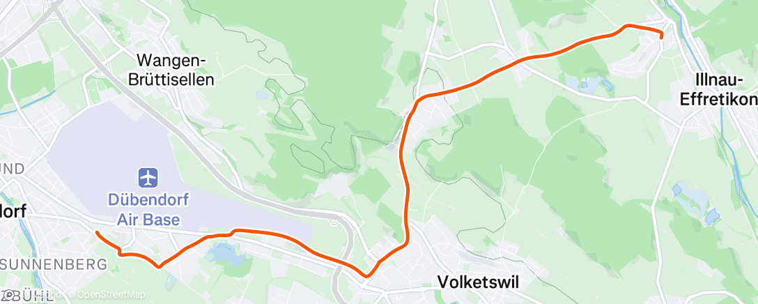 Map of the activity, Fahrt am Morgen