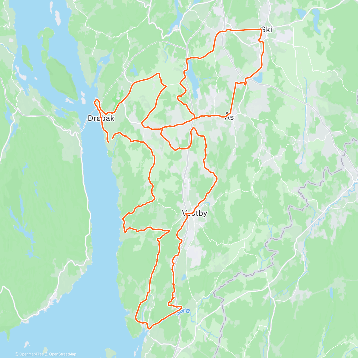 Map of the activity, Juletur
