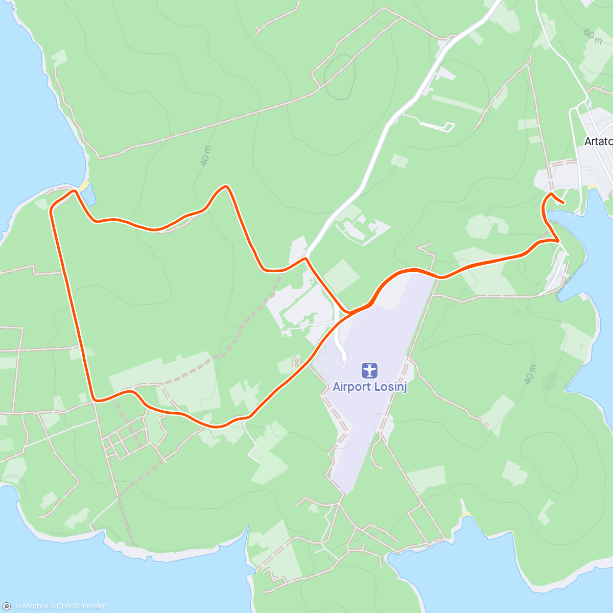 Map of the activity, Morning Trail Run