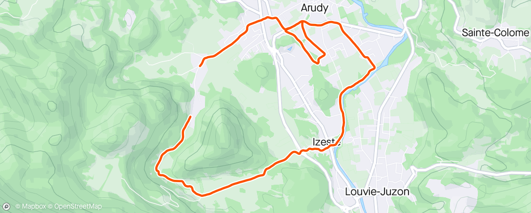 Map of the activity, EasyRun