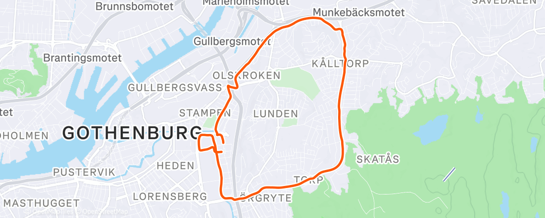 Map of the activity, Morning Run