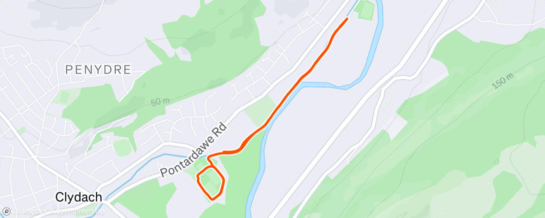 Map of the activity, Morning Run