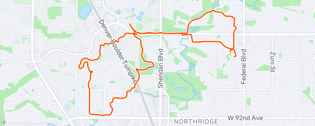 Map of the activity, Afternoon Ride