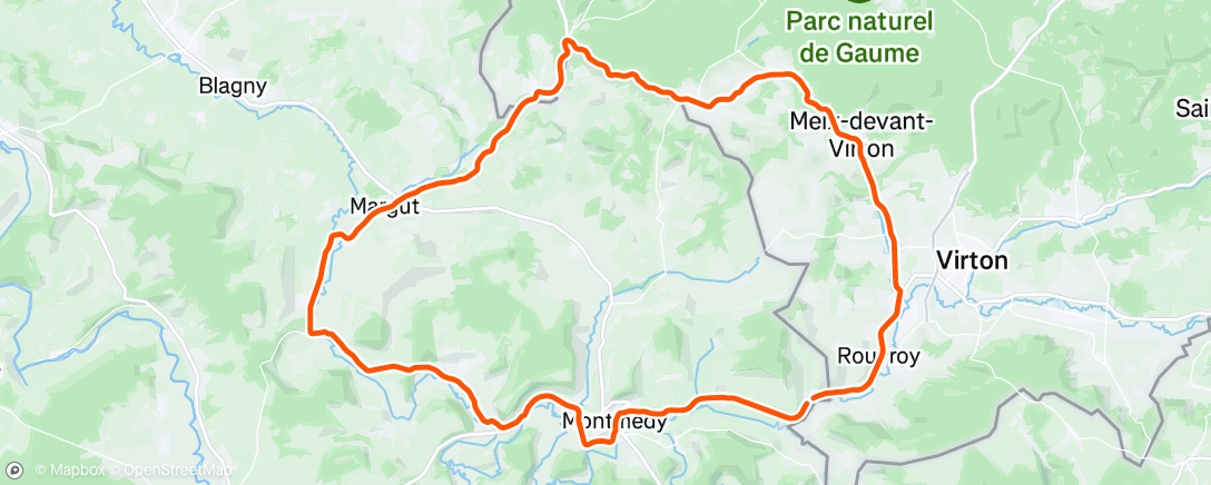 Map of the activity, Morning Ride