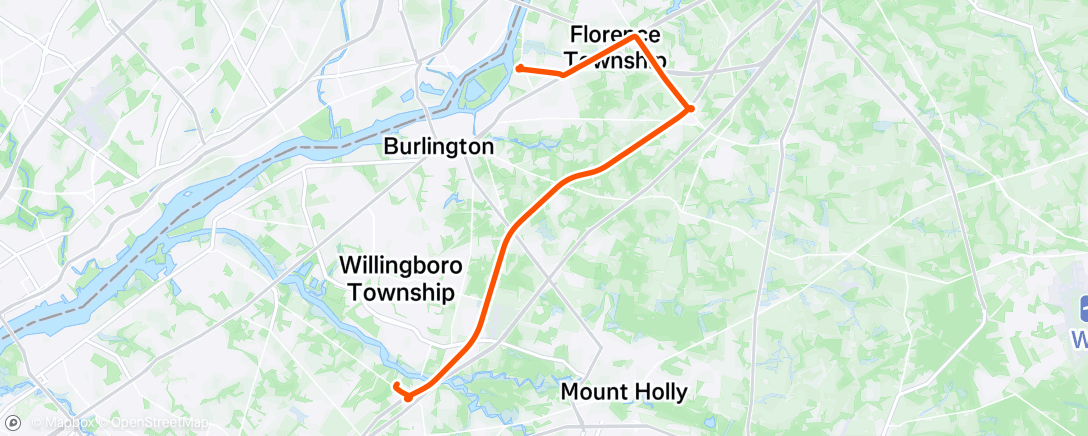Map of the activity, Afternoon Run