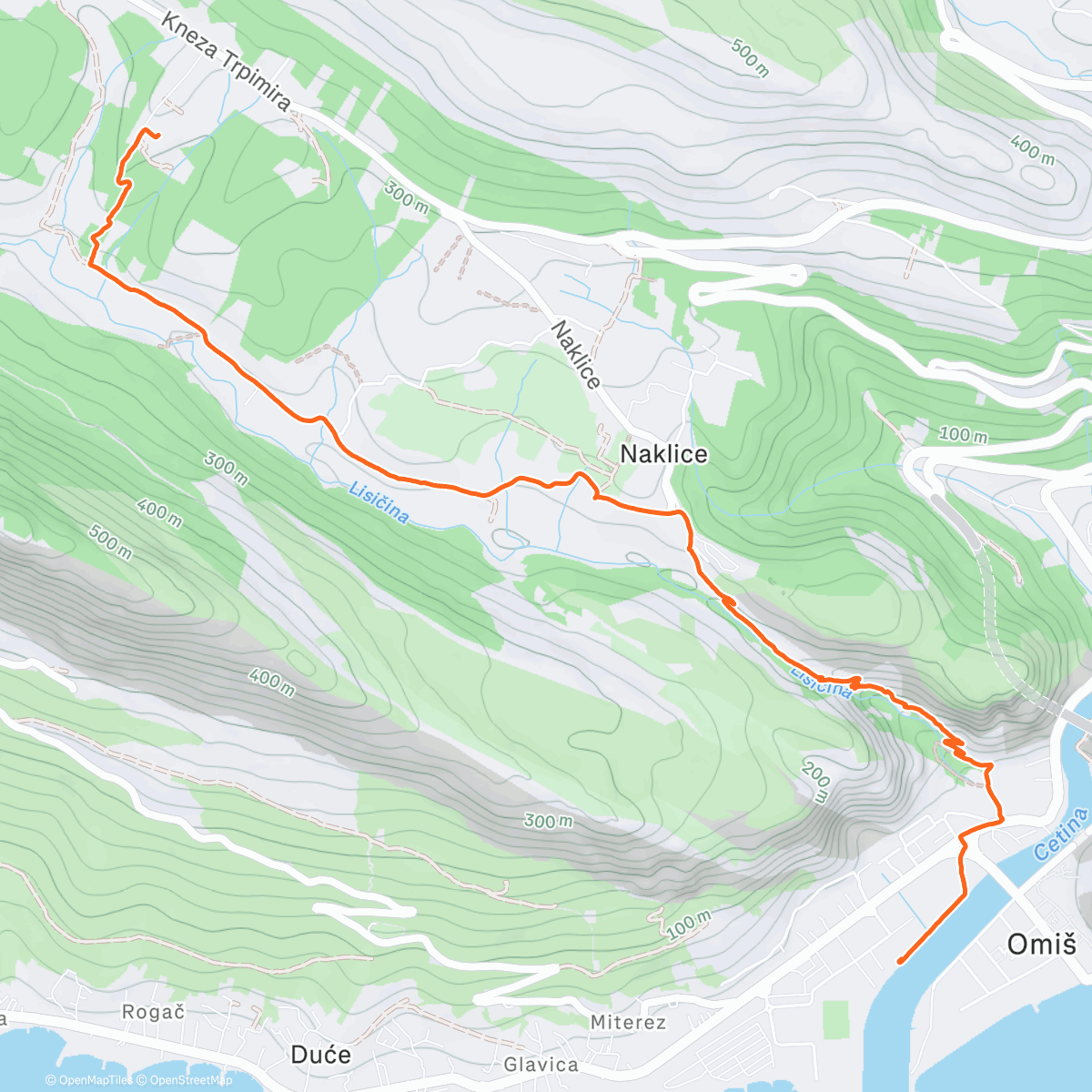 Map of the activity, All the way down to Omiš 🇭🇷☀️