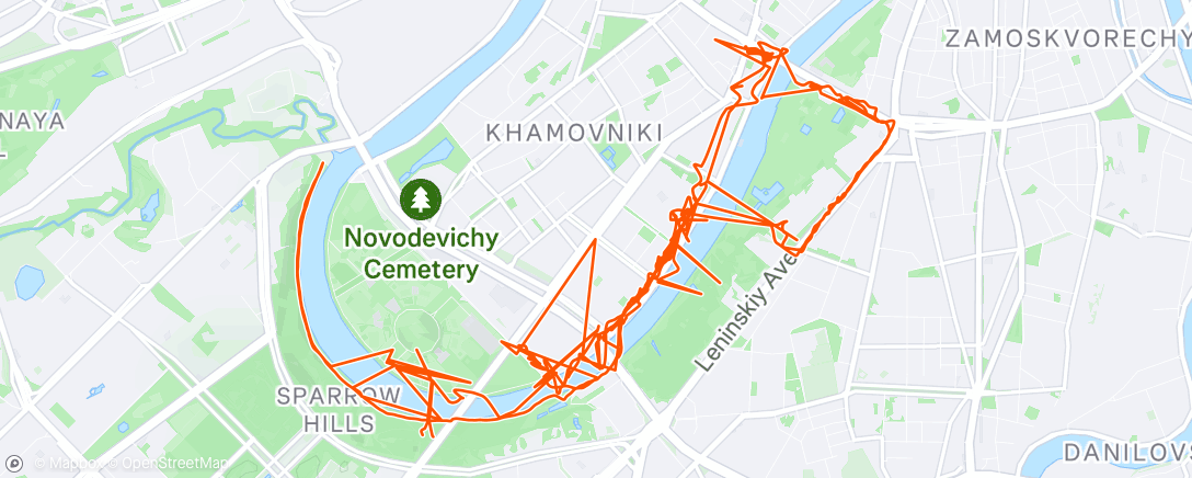 Map of the activity, Утренний забег