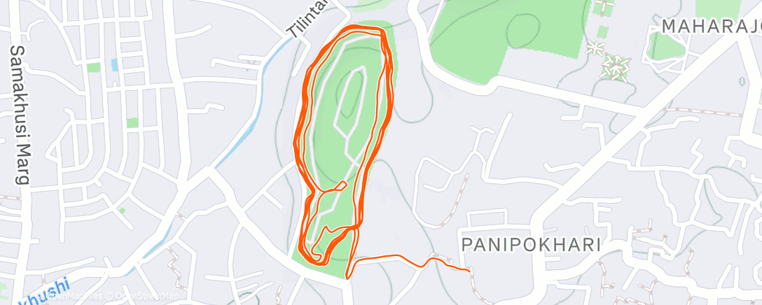 Map of the activity, Morning Trail Run