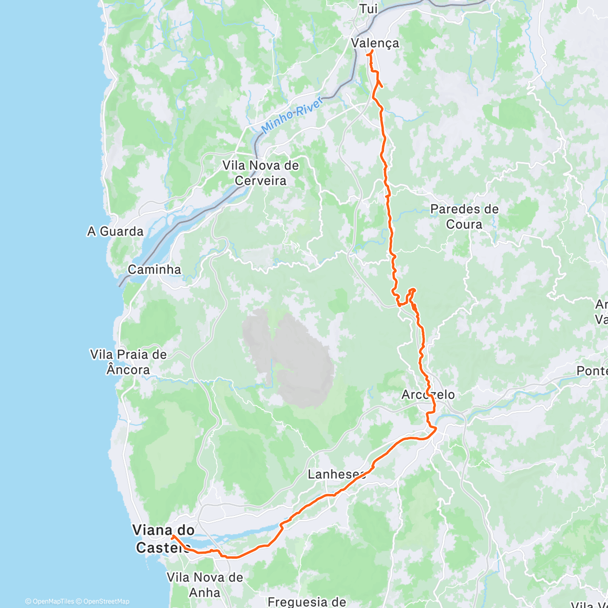 Map of the activity, Valença - Ponte de Lima - Viana