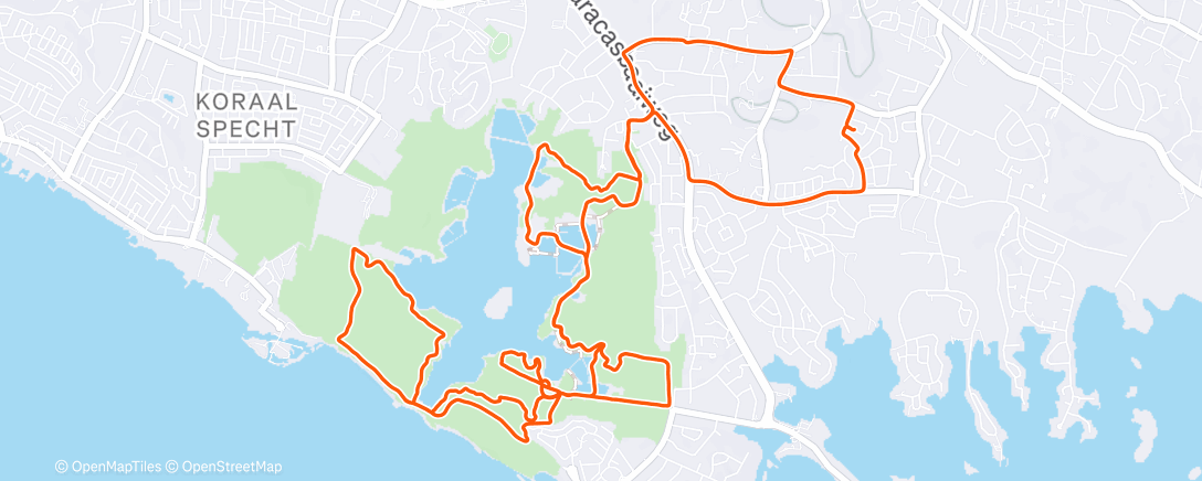 Map of the activity, Namiddagrit op mountainbike