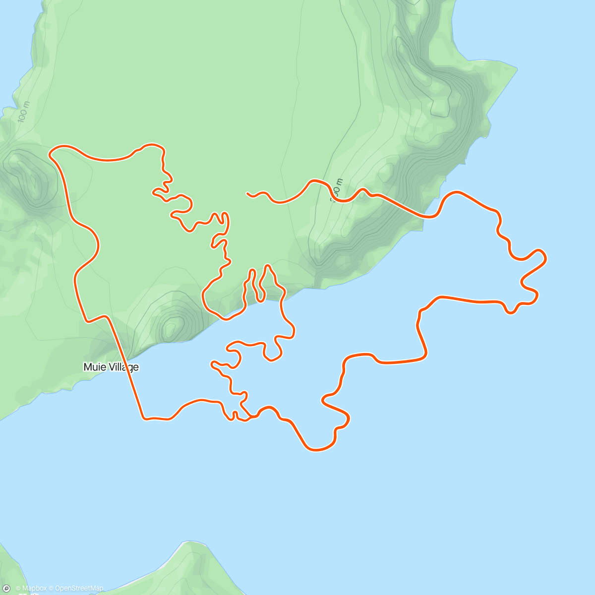 Карта физической активности (Zwift - Eastern Eight in Watopia)