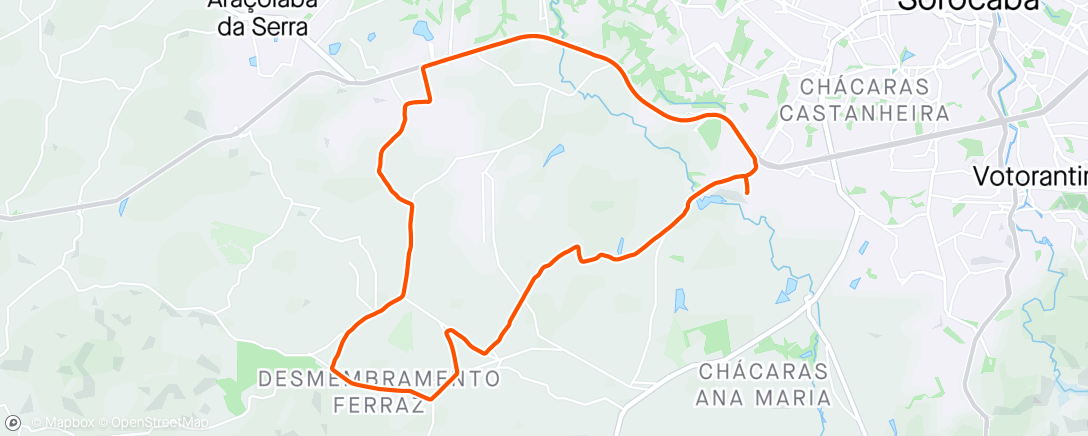 Map of the activity, Giro solo céu azul curto, Zé da pinga,Vitafor, pró vida, volta sibidão da passarela raposo Tavares