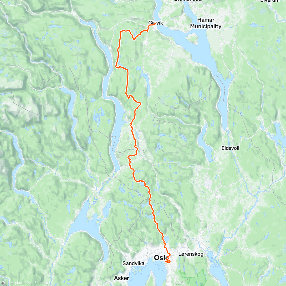 Map of the activity, Gravel adventure