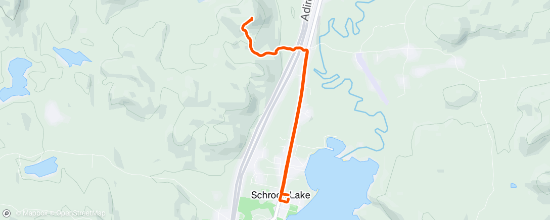 Map of the activity, Afternoon Run