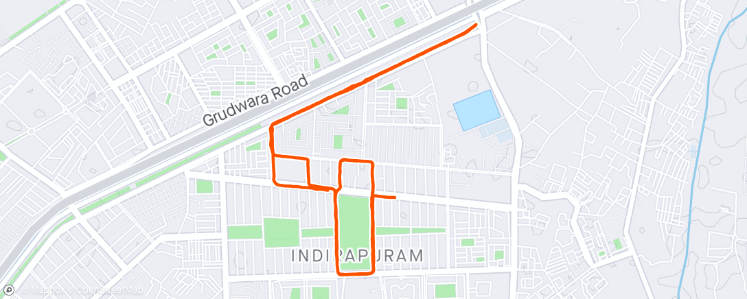 Map of the activity, Morning Run