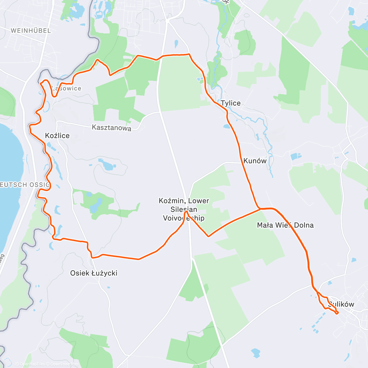 Map of the activity, Morning Run