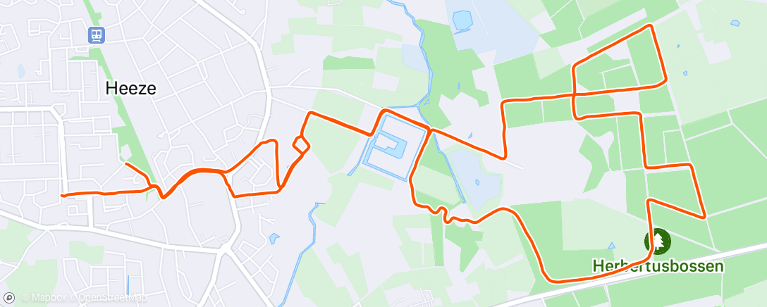 Map of the activity, Kerst interval  trailrunning
