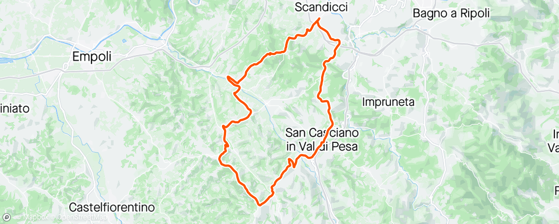 Karte der Aktivität „Muri tra Montespertoli e San Casciano...”