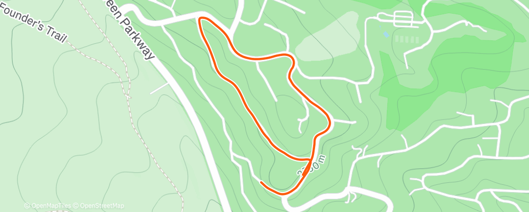 Map of the activity, Afternoon Walk