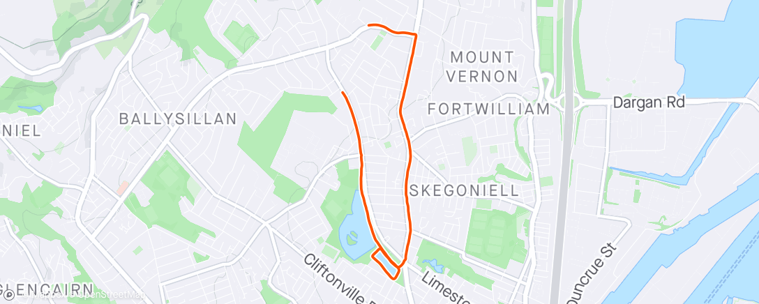 Kaart van de activiteit “5K Hill Run At 30:20”