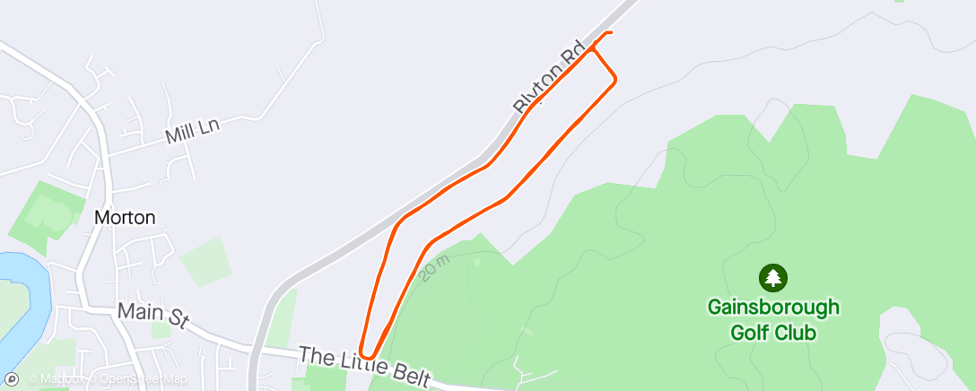Map of the activity, Thonock Lane Farm parkrun